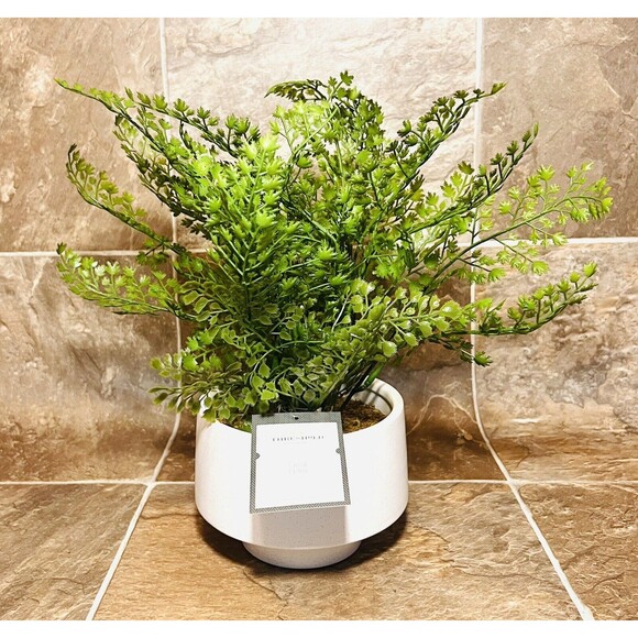 Threshold 14” Faux Fern Modern Ceramic Pot Artificial Arrangement - New - Picture 4 of 9